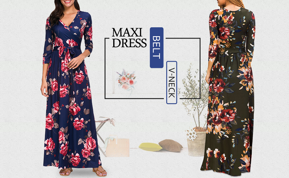 maxi dresses with belt