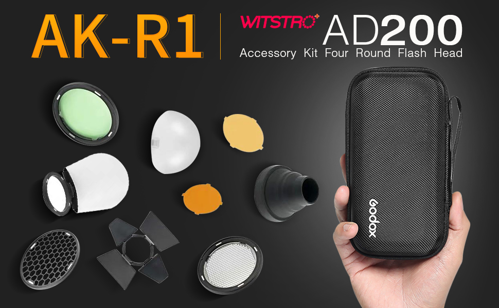 Godox AKR1 Round Flash Head Accessories Kit for Godox V1 Speedlight