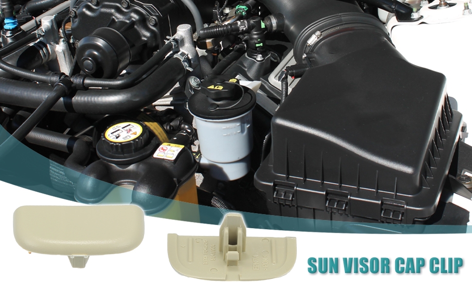 Amazon.com: X AUTOHAUX 2 Pcs Beige Sun Visor Cap Clip No