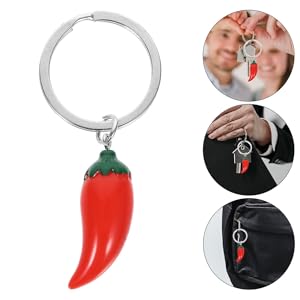 Amazon.com: Housoutil Chili Pepper Charms Keychain Keyring