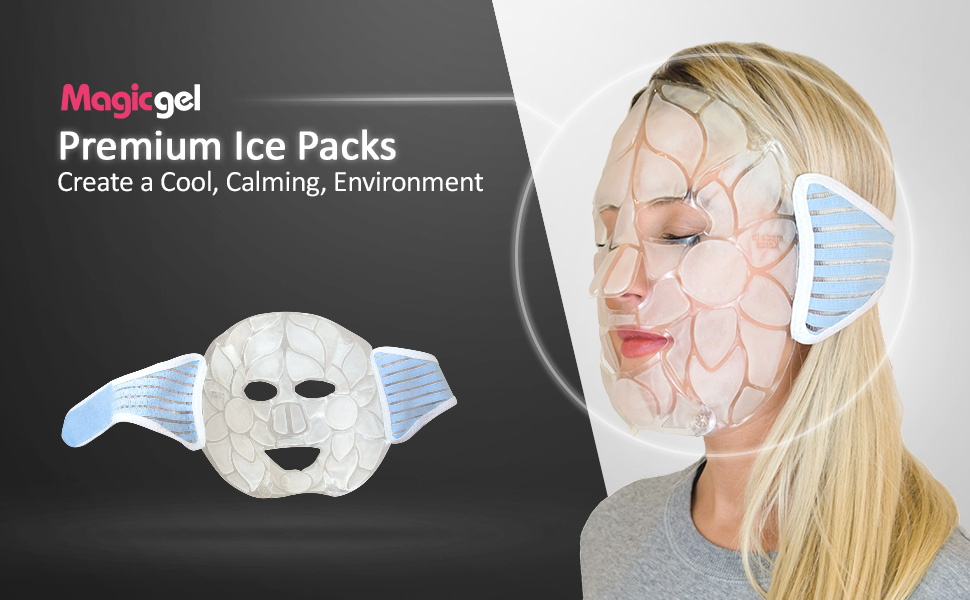 Face Ice Pack Reusable Gel Face Masks for Cooling migraine Relief