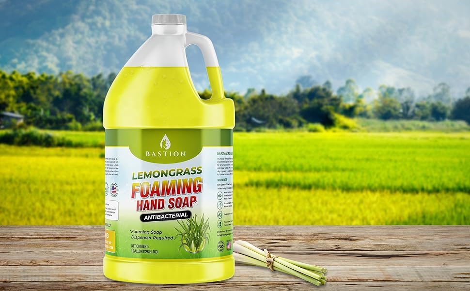 Lemongrass foaming antibacterial hand soap