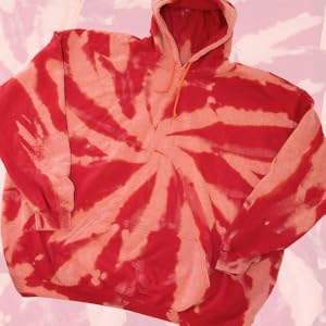 red bleached hoodie