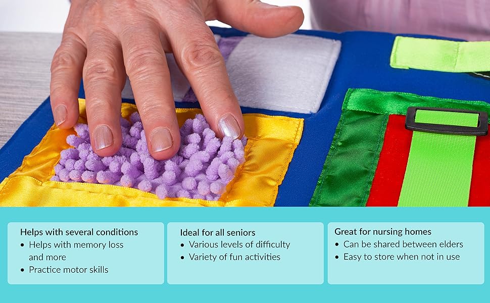 Fidget Blanket Calming & Comforting Activities for Adults with