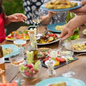 grill basket bbq cook outdoor party meat steak vegetables