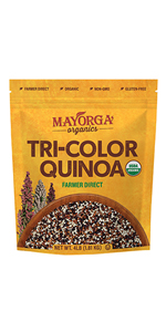 mayorga organics superfoods quinoa black beans chia sustainable heart healthy protein fiber direct