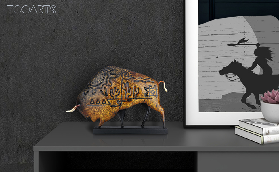 Metal American Bison