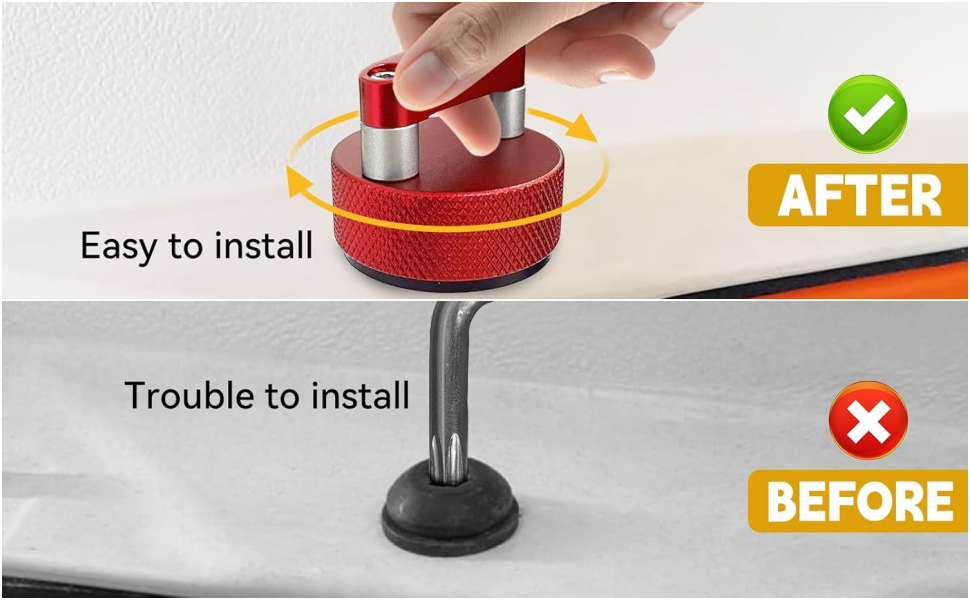 Hard Top Quick Removal Fastener Thumb Screw, 8PCS M8 1.25