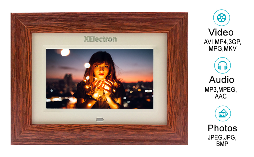 Buy XElectron Digital Photo Frames (7 inch, Wooden) Online at Low Price