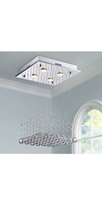 Saint mossi crystal chandelier lighting modern room light ceiling LED