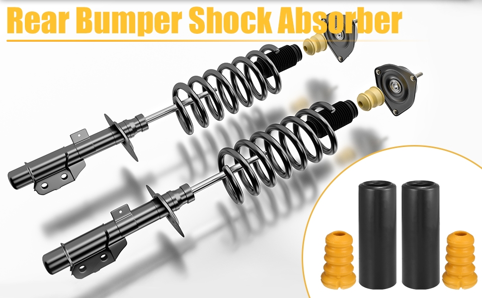Amazon.com: uxcell 2 Set Rear Bumper Shock Absorber Rear