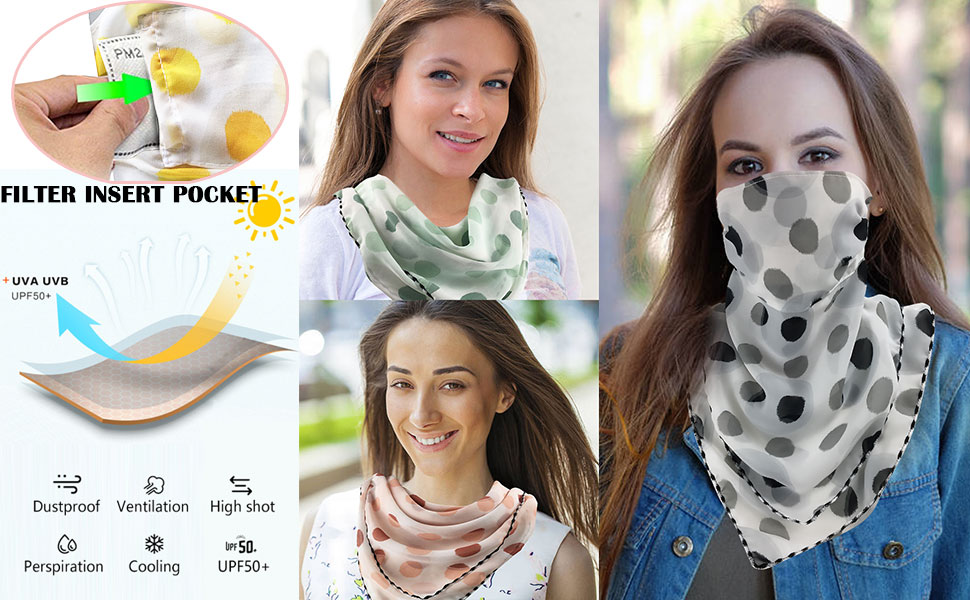 Women Face Mask with Filter Pocket