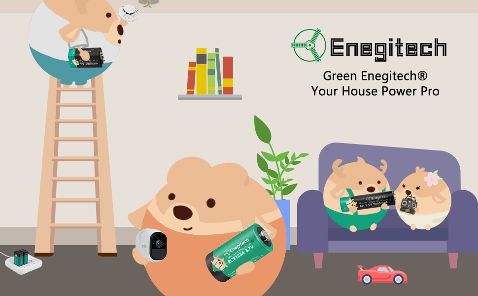 AA Lithium Batteries, Enegitech 3000mAh 1.5V Double A Battery 10 Year