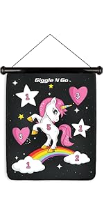 unicorn theme rollup magnetic dart game for kids kid gift