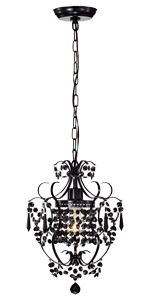 black chandelier