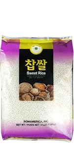 Rom America sweet rice sticky glutinous cooking Korean Mochi ?                