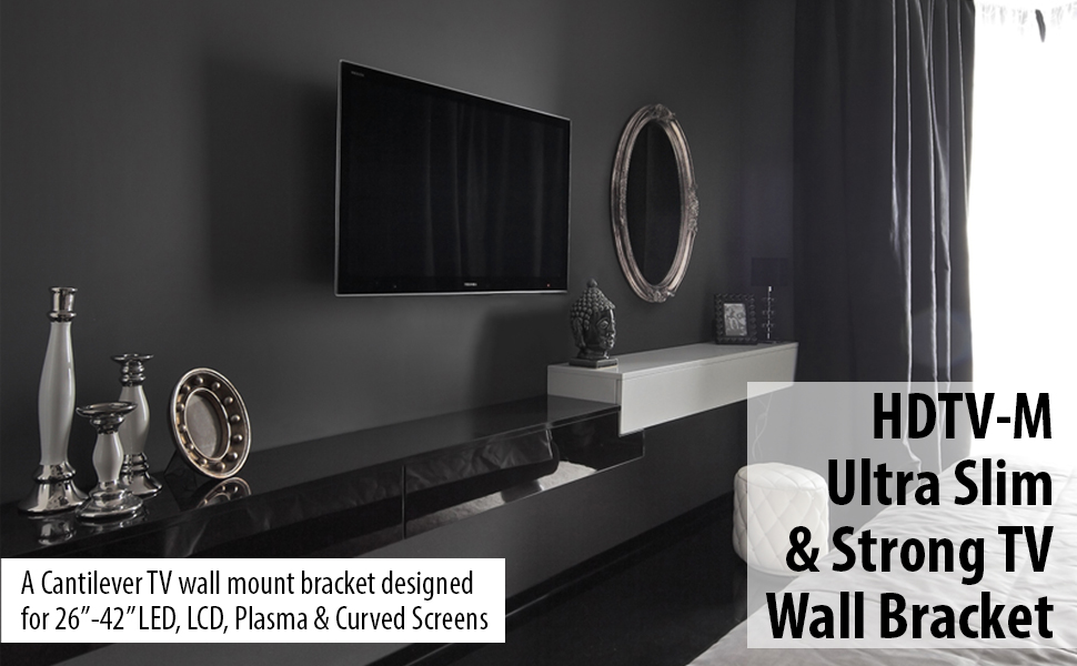 Invision TV Wall Bracket Mount for 2642 Inch Screens, VESA 100x100mm