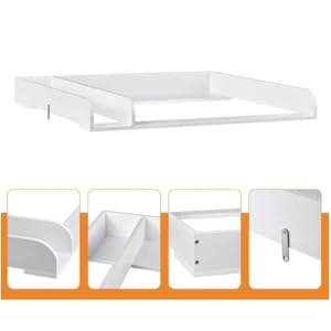 WOLTU Fasciatoio Baby Bianco Fasciatoio Per Cassettiera Comò MDF 80x74.5x8.5cm 14 FASCIATOIO