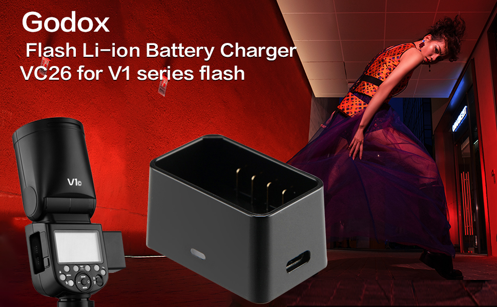  GODOX V1 Li-ion Battery Pack VC26 USB Battery