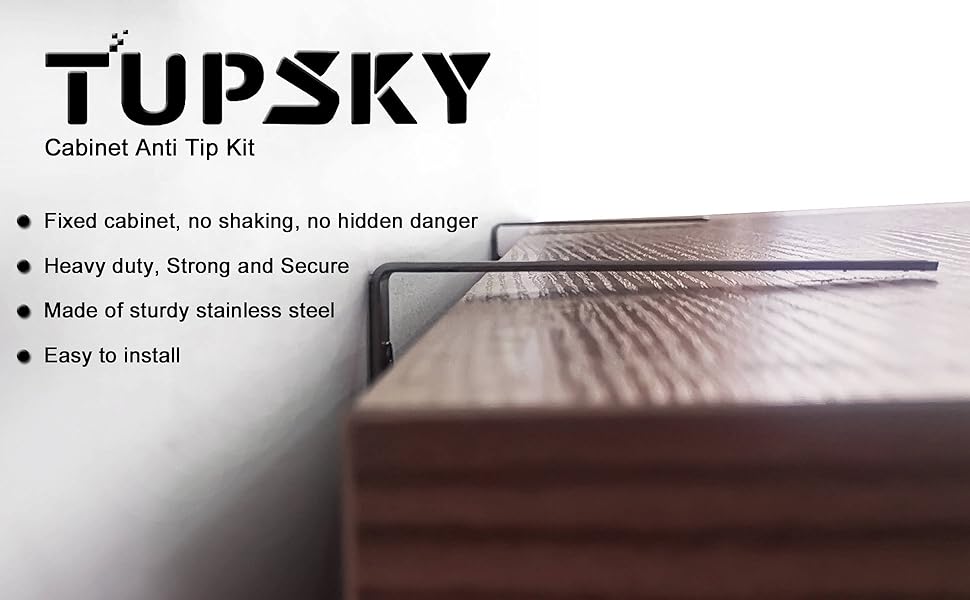 Amazon Com Tupsky Cabinet Anti Tip Kit Furniture Anchors Wall Stainless Steel Baby Proofing Bookshelf Falling Prevention Device For Children 1 Pair Baby Amazon Com Tupsky Cabinet Anti Tip Kit Furniture Anchors Wall Stainless Steel Baby Proofing Bookshelf Falling Prevention Device For Children 1 Pair Baby