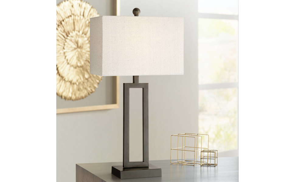 360 Lighting Aston Modern Industrial Farmhouse Table Lamp 26" High Rich