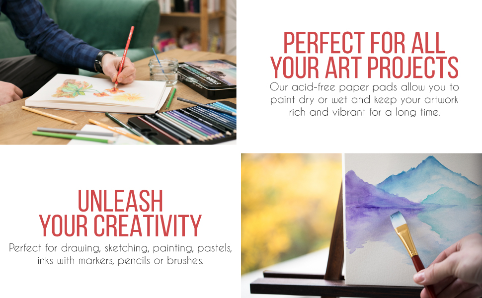 Zenacolor Watercolour Paper Pad Cold Pressed A4 Size for