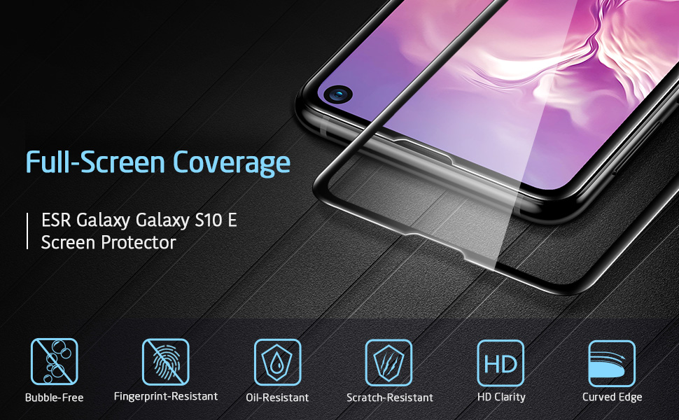 ESR Screen Protector for the Samsung Galaxy S10e [2 Pack], Tempered Glass Screen Protector [3D