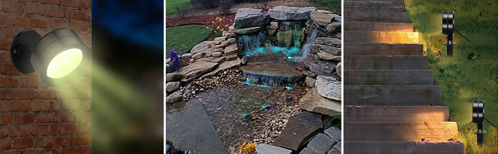 wall lights fountain lights pathway lights