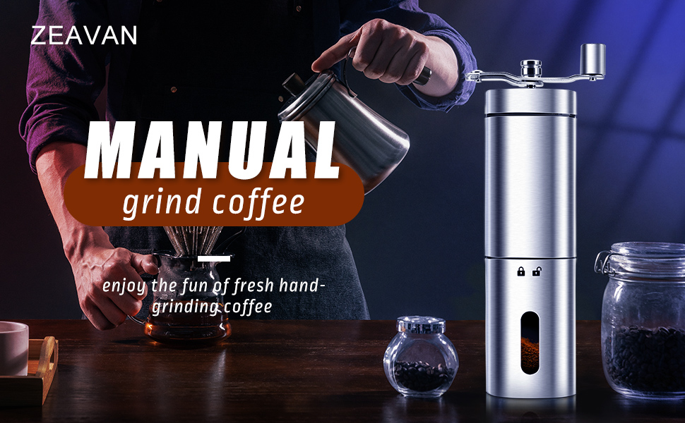 Manual Coffee Grinder with Ceramic Grinding Core, Triangle