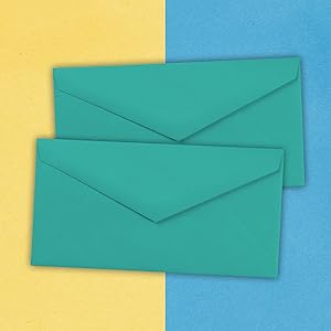 sea blue monarch colored envelope
