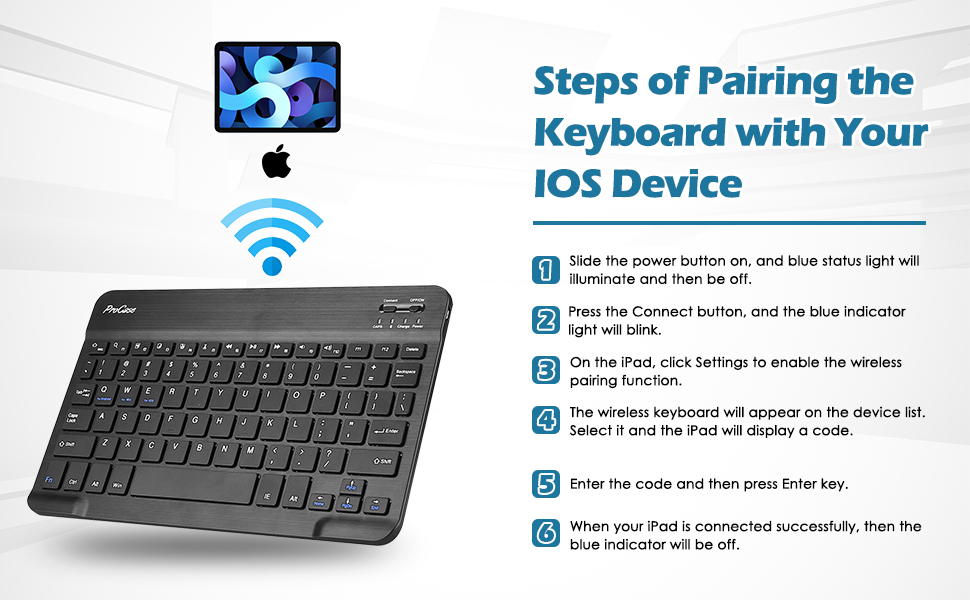 ProCase Keyboard Case for iPad Air 5/4, iPad 10.9 inch 2022 2020 Case