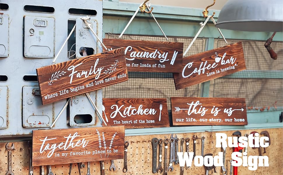 whoaon Rustic Wood Signs