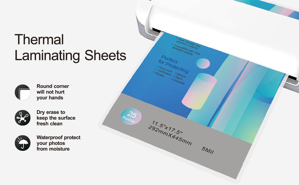 KTRIO Laminating Sheets Laminating Pouches, Hold 11 x 17
