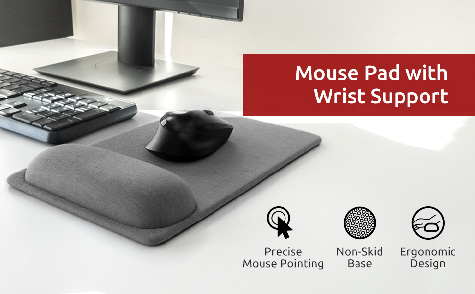 SenseAGE Mouse Mat with Wrist Support, Enlarge Mouse Pad with Wrist