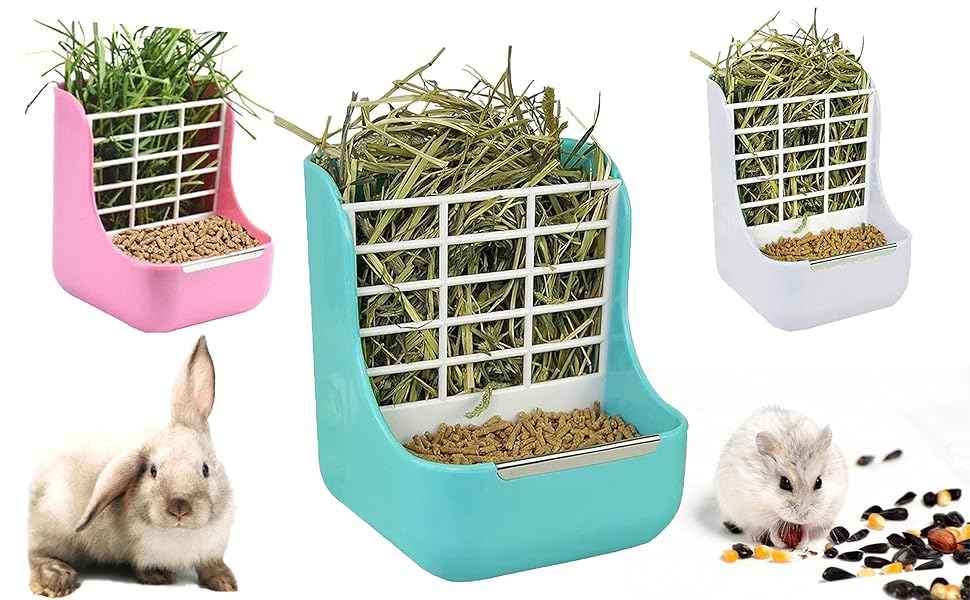 Rabbit Hay Feeder Cage, Bunny Feeder Rabbit Guinea Pig Hay