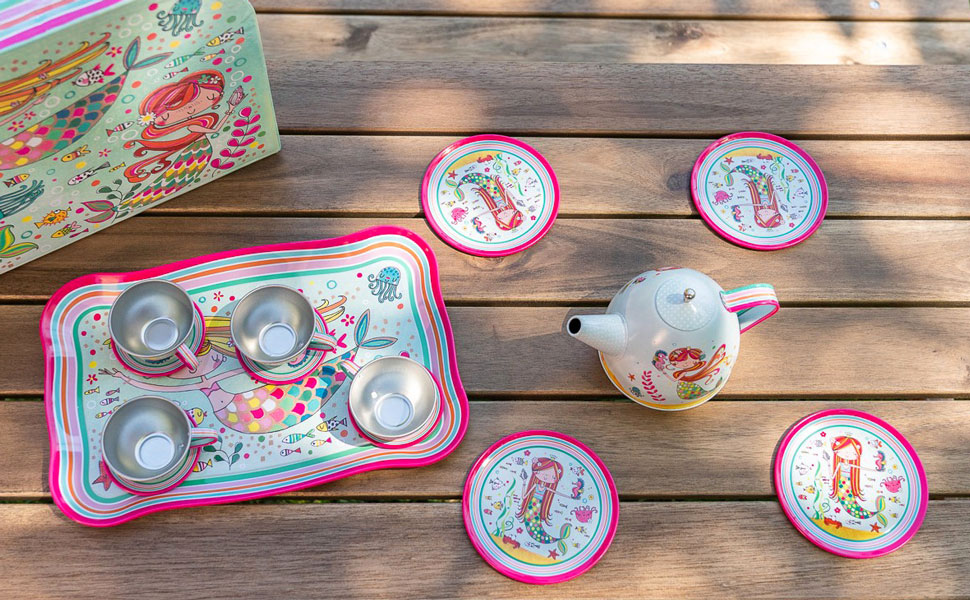 Jewelkeeper juego de té para niñas y niños