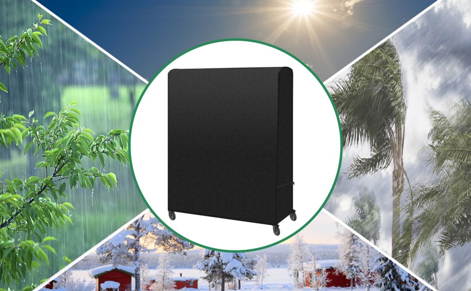 INMUA Table Tennis Table Cover Waterproof, Heavy Duty 420D Oxford