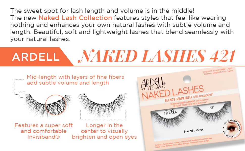 Ardell Naked Lashes 421, 4 Pack