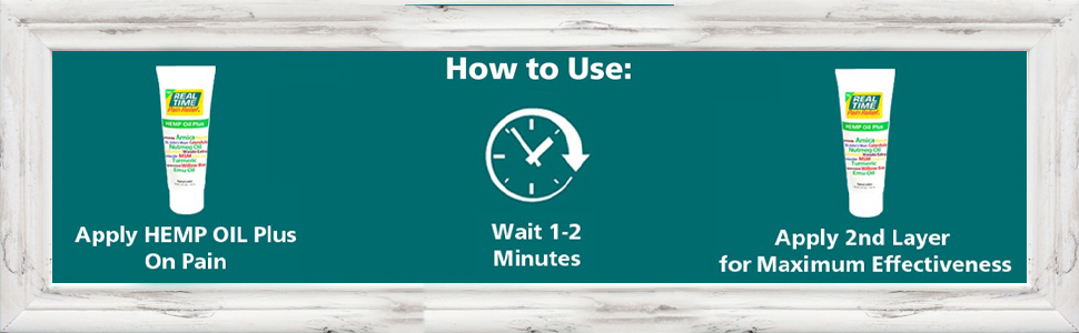 how to use real time pain relief cream hemp oil plus