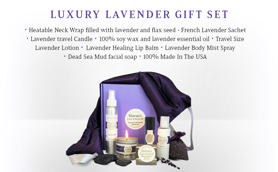Victoria's Lavender Lavendar Gift Set Luxury For Women Holidays Christmas Spa