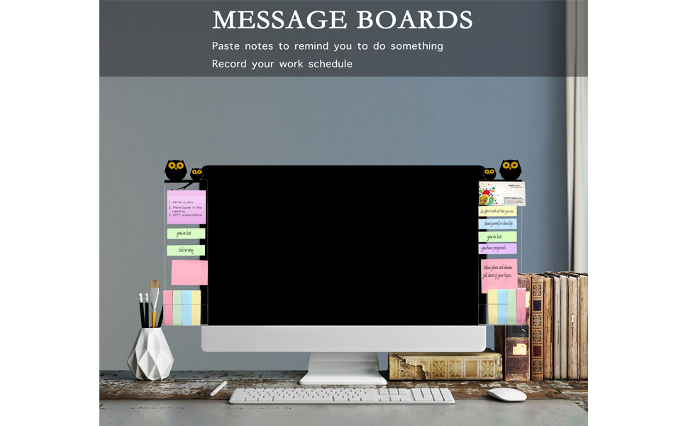 MEGREZ Monitor Memo Board, Acrylic Monitor Message Panel