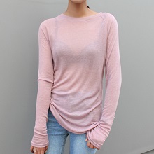 pink top long sleeve