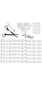 175 PIECE BODY JEWELRY BARBELL KIT