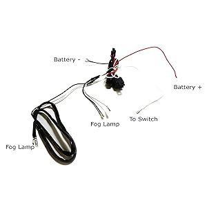 Ijdmtoy 1 Universal Fit Relay Harness Wire Kit With Led Light On Off Switch Compatible With Fog Lights Driving Lights Xenon Headlight Lighting Kit