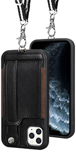 iPhone 11 Pro Max wallet case Black