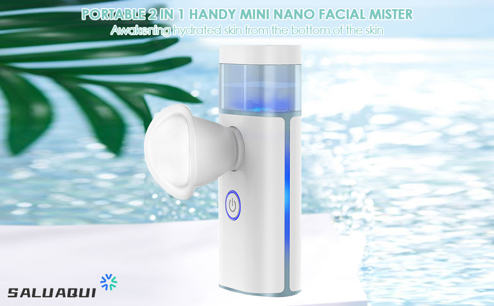 Nano Facial Mister, Portable 2 in 1 Handy Mini Facial Steamer