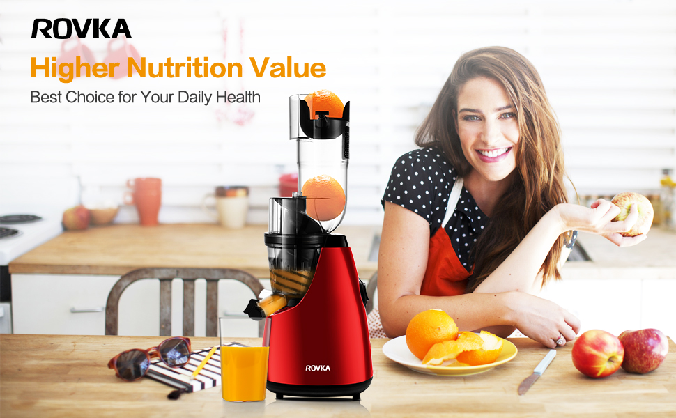ROVKA Slow Masticating Juicer Extractor,3.15 Inches Wide