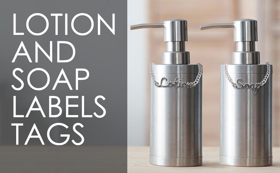 Soap and Lotion Label Tags Rust Resistant (Silver