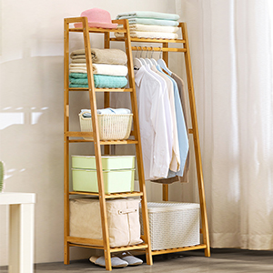 ufine bamboo garment rack