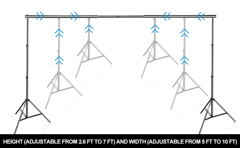 Emart Photo Backdrop Stand Kit, 7x10 ft Adjustable Photography